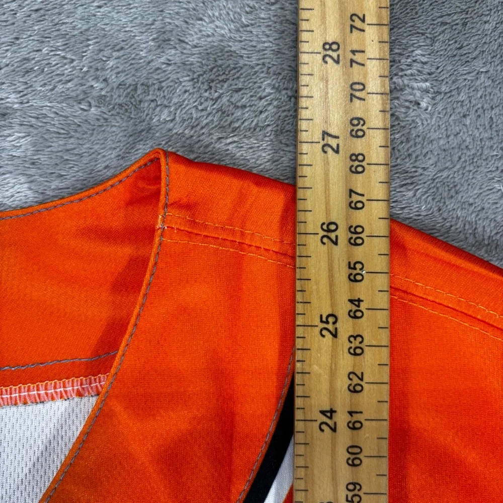 Unbranded Baseball Jersey Mens Size M Blue Orange Excellent Newbie 33 Graphic